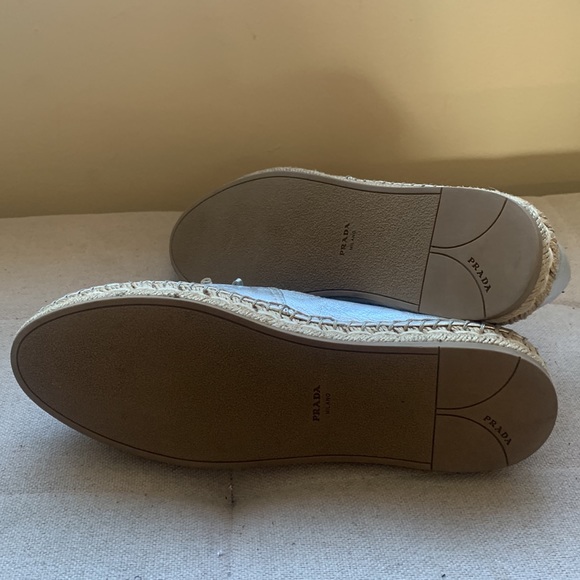 Prada Women's Espadrilles Silver Size 38/7.5 SB11 - Picture 9 of 16